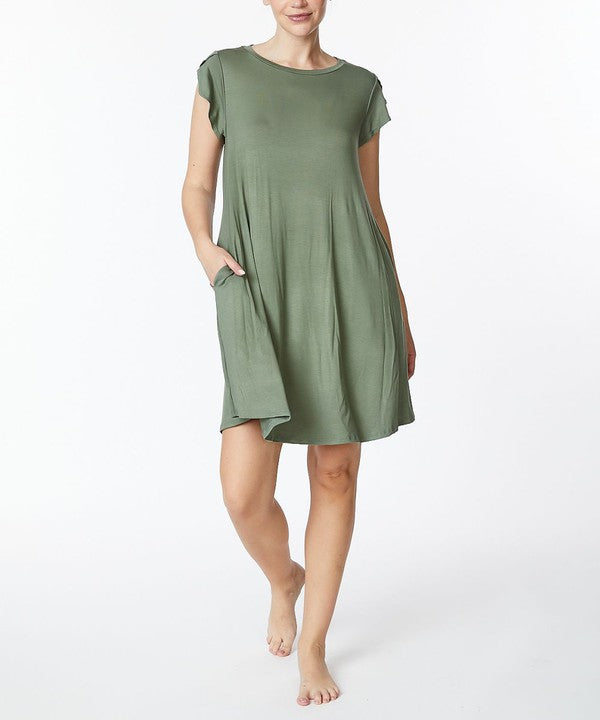 The best BAMBOO TULIP SLEEVE DRESS available