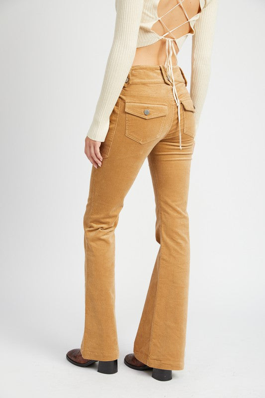 viwe of the LOW RISE PANTS WITH BELL BOTTOM