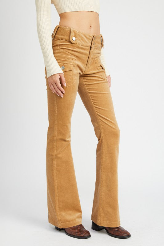 Side view of LOW RISE PANTS WITH BELL BOTTOM