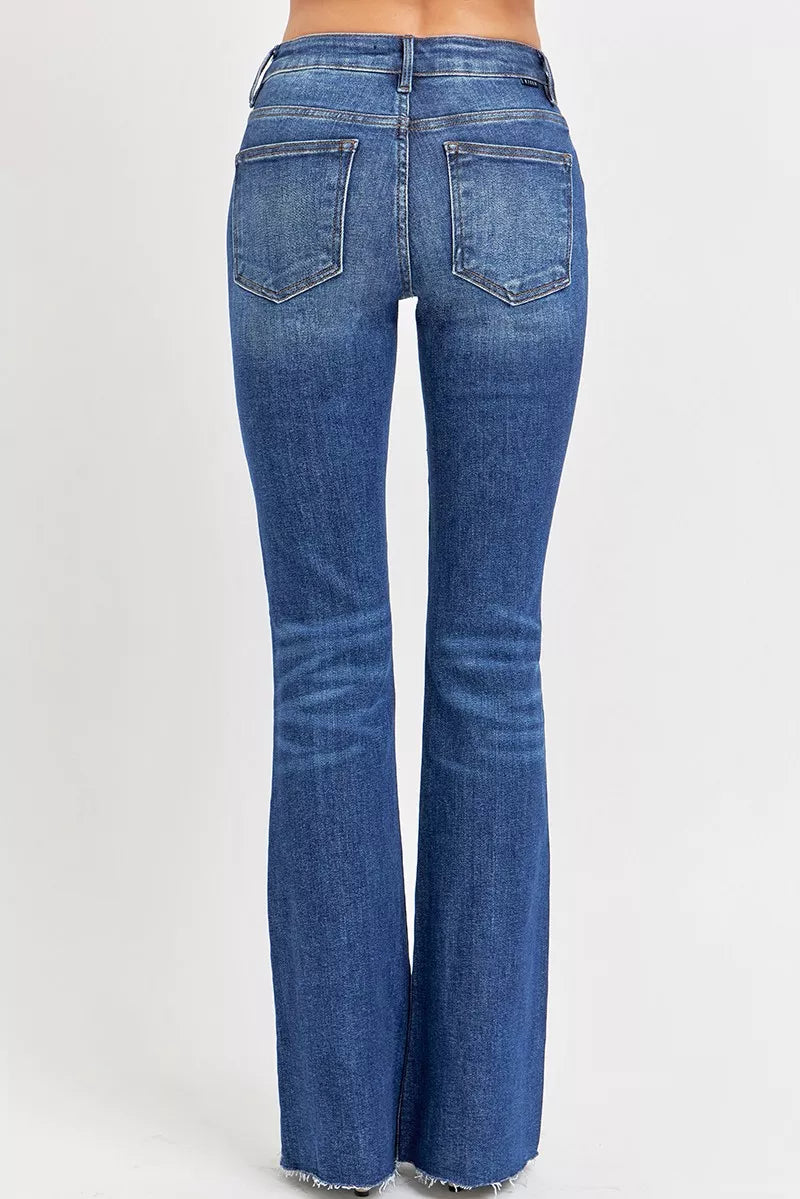 Blue jeans on a white background