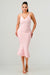 Stylish midi dress in pink