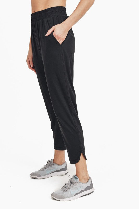 Full picture of Athleisure Joggers with Curved Notch Hem