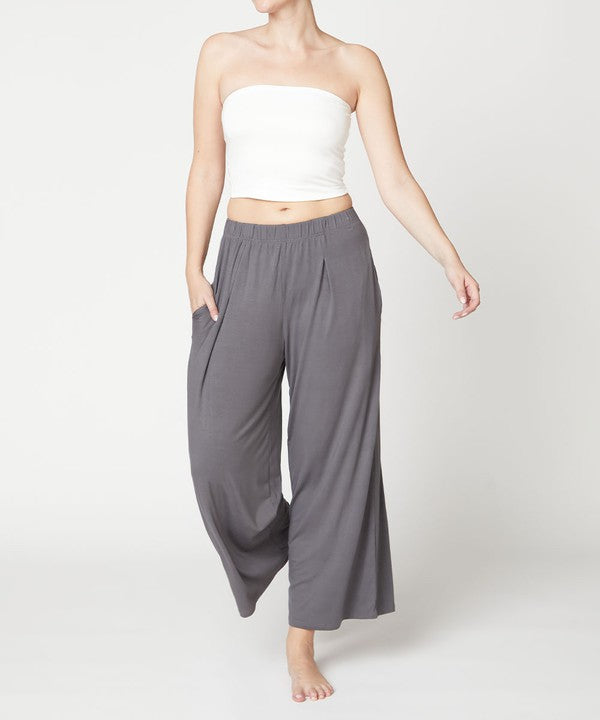 Popular BAMBOO WIDE PANTS ANKLE LENGTH on sale at east hills casuals