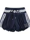 Lace Trim Shorts with Drawstring