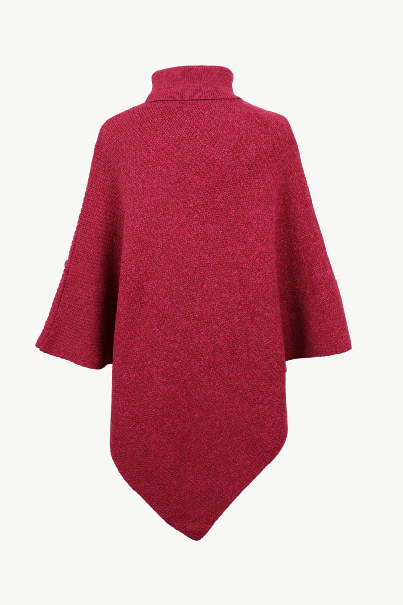 Red poncho on a white background