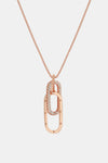 Womens 925 Sterling Silver Inland Zircon Necklace