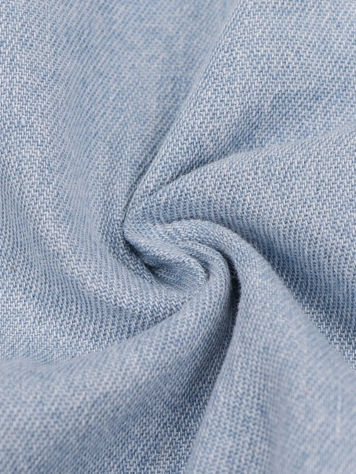 Close-up of textured blue fabric