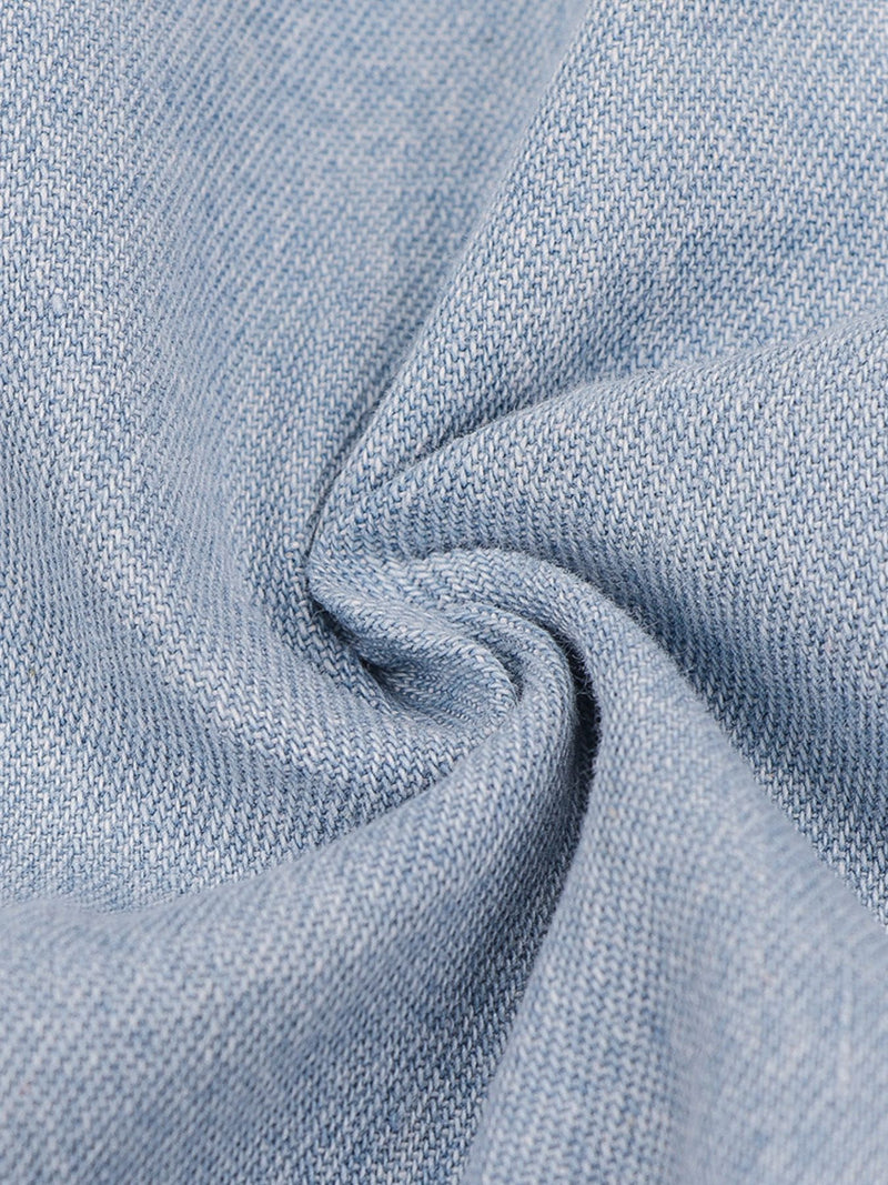 Close-up of textured blue fabric