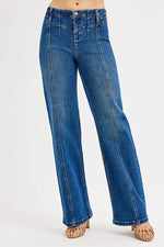 Blue jeans on a white background