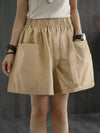 Womens Trendy 2026 Comfy Summer Elastic Waist Casual Shorts With Pockets