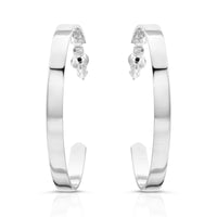Full view of silver 2.5" Isla Hoops