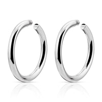 View of silver 2" Ryan Hoops