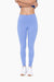 Front view of Tapered Band Essential Solid Highwaist Leggings Blure Fog