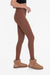 Side view Tapered Band Essential Solid Highwaist Leggings cocoa dust