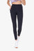 View of pocket of Tapered Band Essential Solid Highwaist Leggings Black
