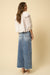 Back of HIGH RISE FLARED MAXI SKIRT