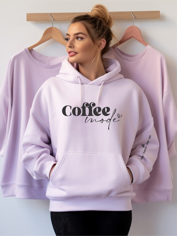 Coffee Mode Graphic Hoodie