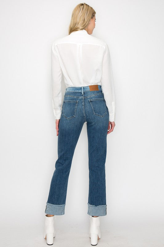 Spring HIGH RISE STRAIGHT JEANS