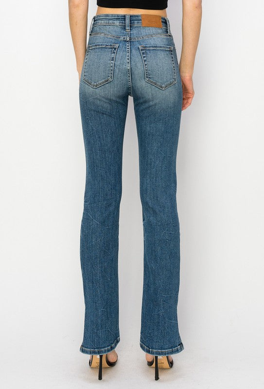Back view of HIGH RISE Y2K BOOT JEANS