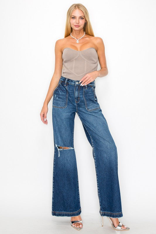 ULTRA HIGH RISE RELAXED FLARE JEANS for you