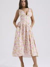 Summer Casual 2026 V-Neck Sleeveless Midi Dress For Women