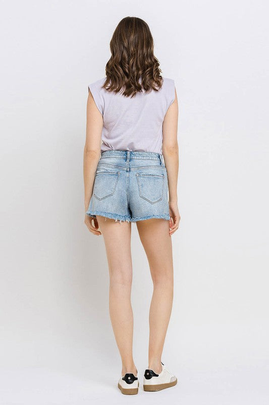 High Rise Mom Shorts for the day