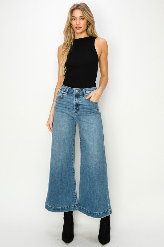 Exclusive HIGH RISE CROP PALAZZO JEANS