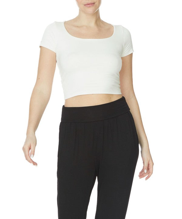 White crop top for women