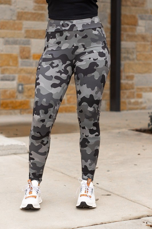 zoom in picture of Ace Camo Full Length Leggings