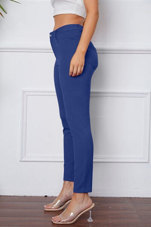 Blue Essential Stretchy Stitch Pants