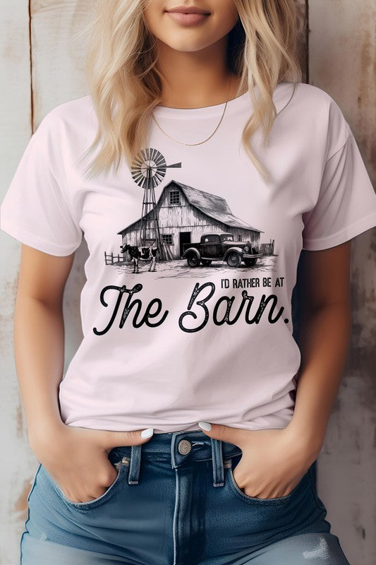 Summer I&#39;d Rather Be At The Barn, Farm Graphic Tee