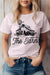 Pink I'd Rather Be At The Barn, Farm Graphic Tee