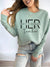 Green Her Worth is Priceless Bella Premium Sweatshirt