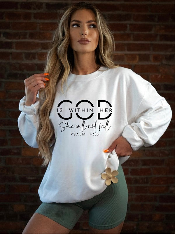 White God Is W Bella Premium Sweatshirt for people of faith