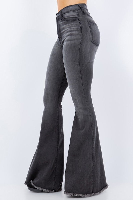 Sexy women&#39;s Bell Bottom Jean in Dark Grey