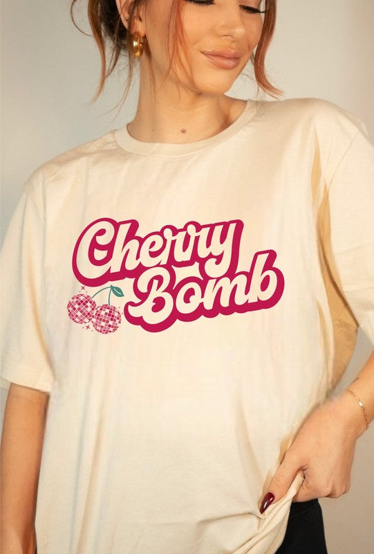 Yellow Cherry Bomb Disco Ball Soft style Tee