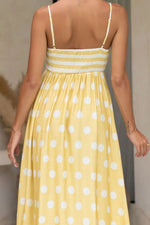 Back view of Polka Dot Square Neck Cami Dress