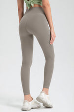 Back view of Women's Wide Waistband High Waist Sport Leggings