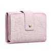 Floral Embossed Leather Wallet