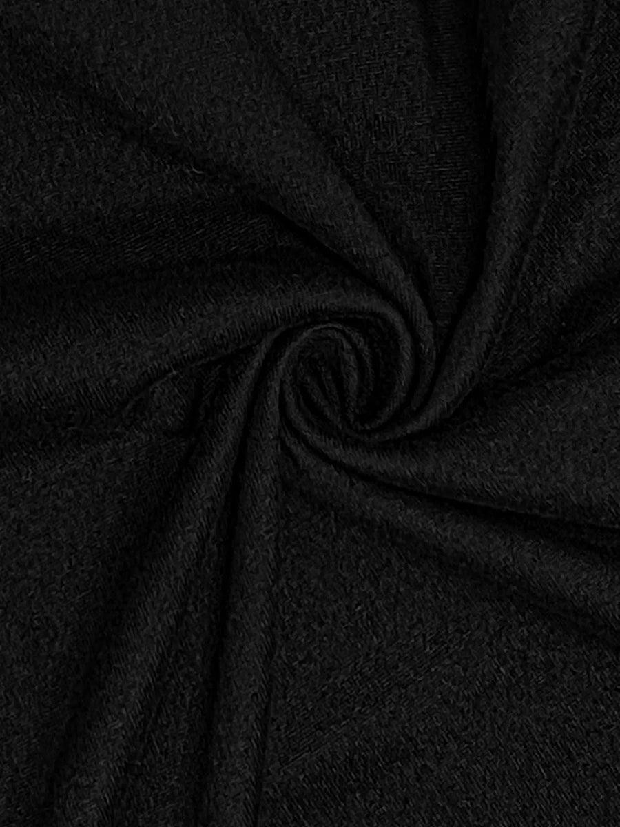 Close-up of dark gray fabric with a slight texture