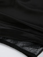 Lace Panel Midi Skirt