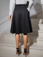 Back view of Tied Knee Length Skirt