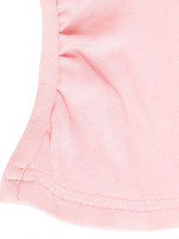 Close-up of pink fabric with a white background