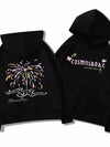Full Size Fireworks Graphic Kangaroo Pocket Hoodie Plus Size