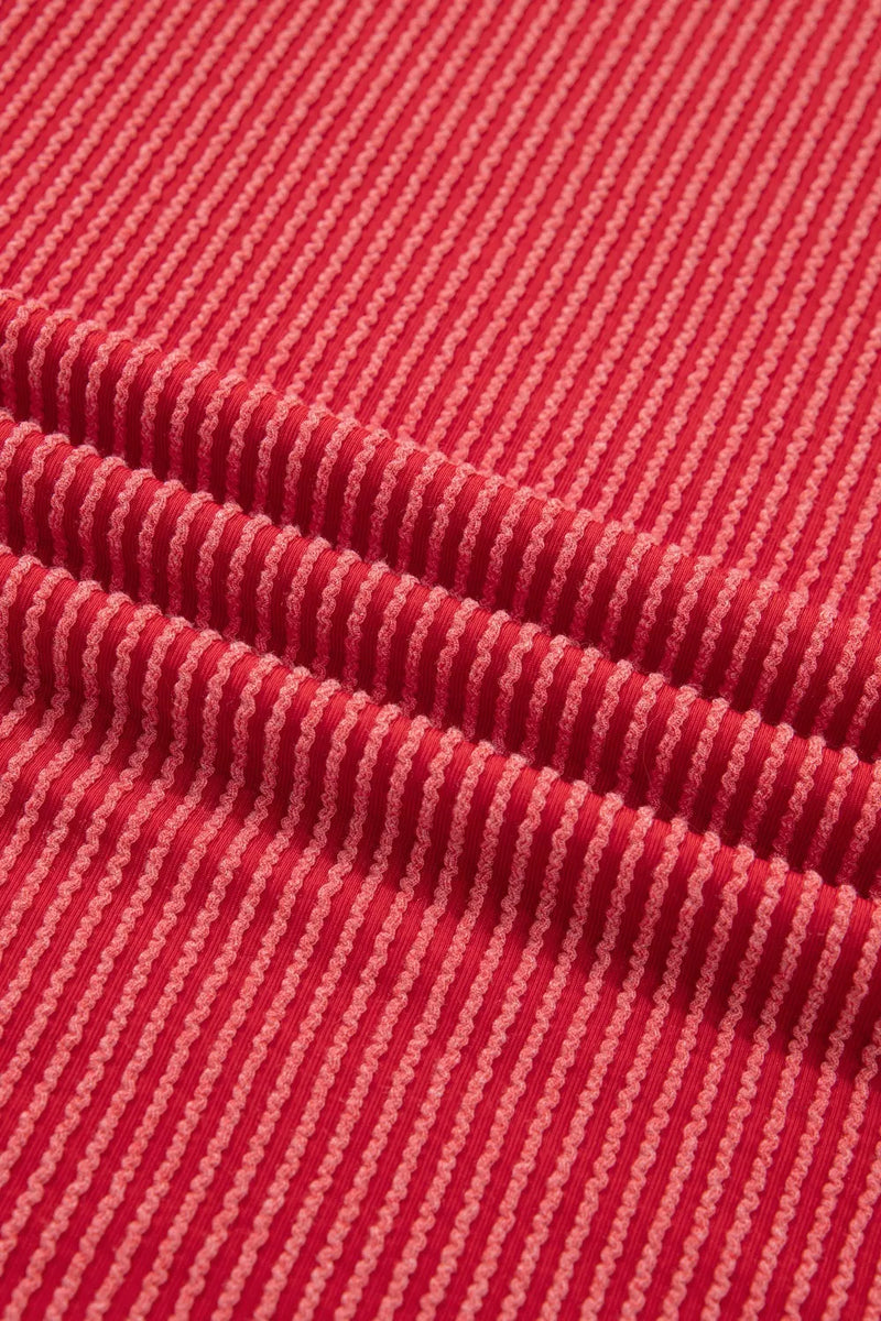 Close-up of red textured fabric
