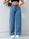 High-Waisted Wide-Leg Jeans
