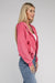 Women's plus pink Fleece Cropped Zip-Up Hoodie