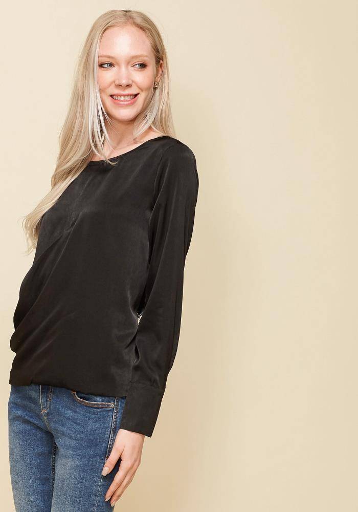 Pleione Women's Polka Dot Crewneck Blouse Top by Shop at Konus