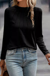 Seam Detail Raglan Long Sleeve Top For women
