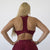 An entire back view of Sports Bra | CRANBERRY